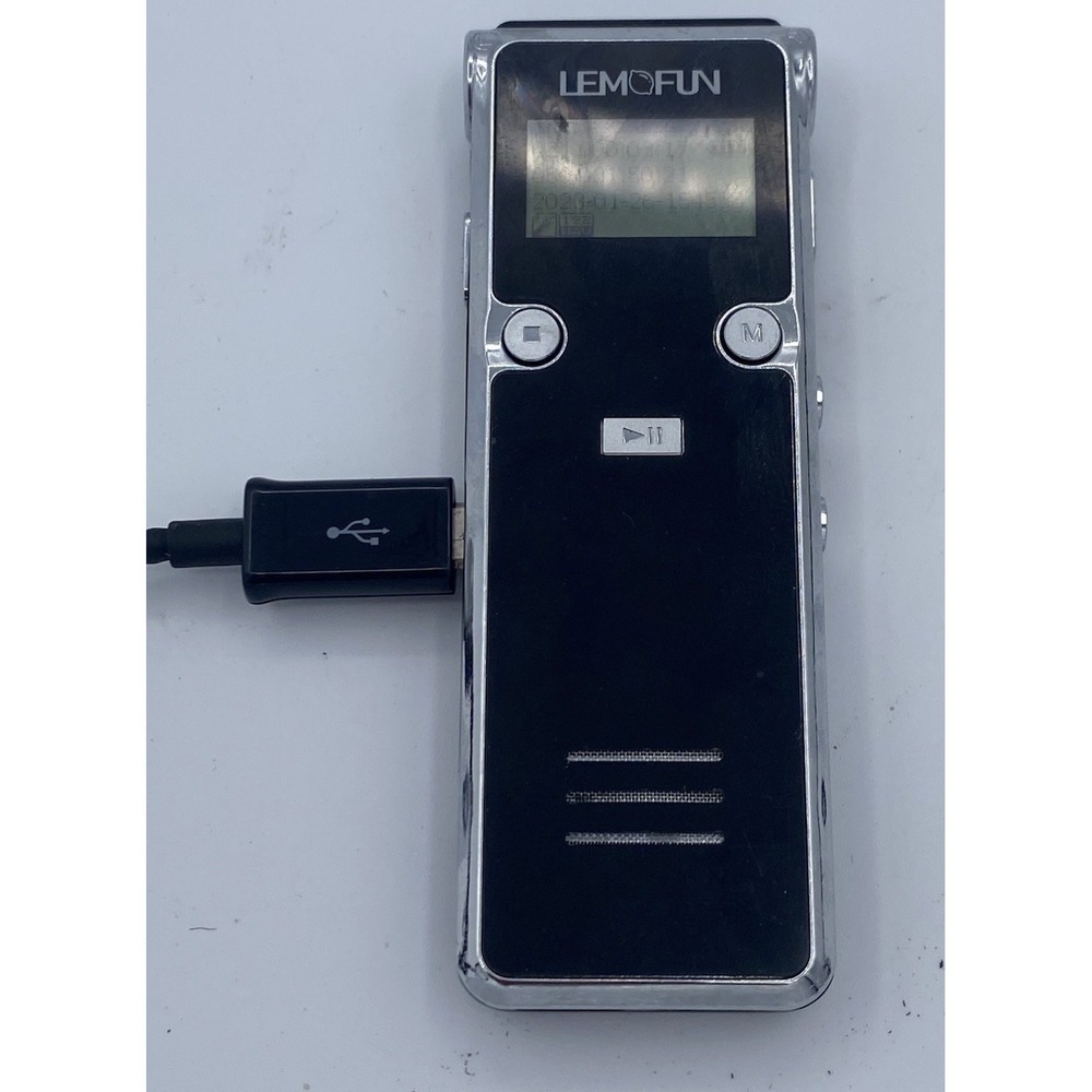 Lemofun Digital Voice REcorder Portable rechargable with box and cord